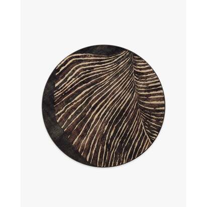 Arcane Espresso Brown Rug - 185 Round cm - All-In-One Rug