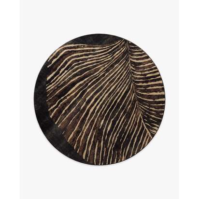 Arcane Espresso Brown Rug - 245 Round cm - All-In-One Rug