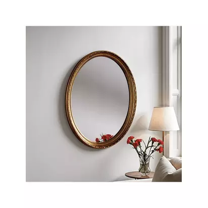 Yearn Oval Wall Mirror, 69 x 58cm Gold | 69 x 58 x 4cm