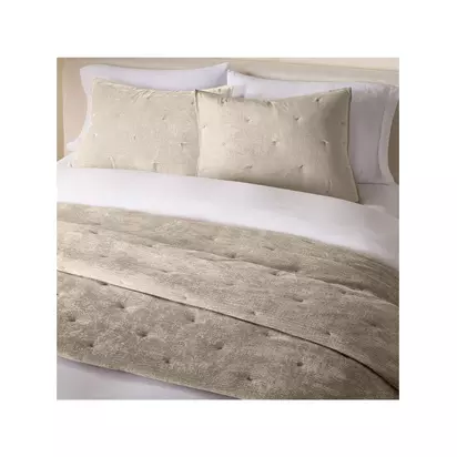 West Elm Striated Chenille Bedspread Set Taupe | W234 x D224cm