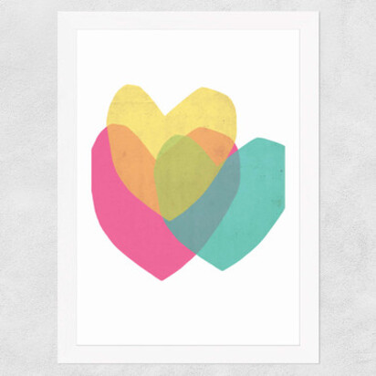 Bright Hearts 50x70cm Frame Natural Oak Narrow (15mm) 