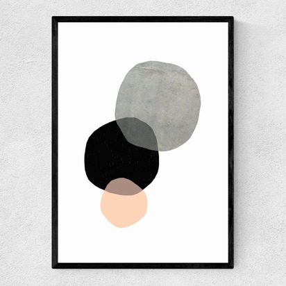 Circles A3 (29.7 x 42cm) Frame Black Narrow (15mm) 