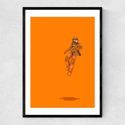Out in Space - Float by Jason Ratliff A3 (29.7 x 42cm) Frame Black Narrow (15mm) 