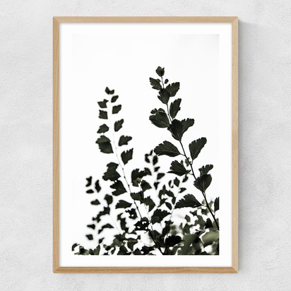 Leaves 4 50x70cm Frame Natural Oak Narrow (15mm) 