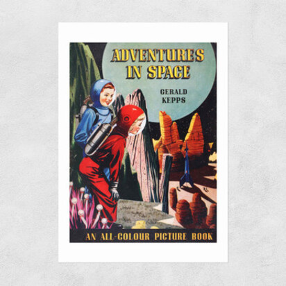 Adventures in Space A2 (42 x 59.4cm) Frame Black Narrow (15mm) 