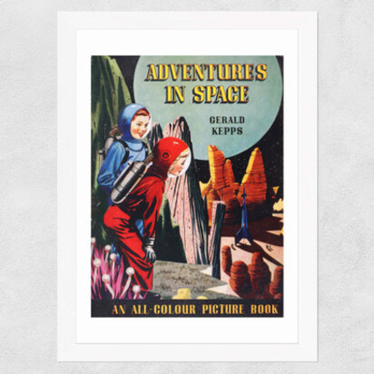Adventures in Space A2 (42 x 59.4cm) Frame Black Narrow (15mm) 