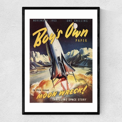 Moon Wreck! A2 (42 x 59.4cm) Frame Black Narrow (15mm) 