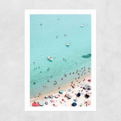 Beach Scene A3 (29.7 x 42cm) Frame Natural Oak Medium (22mm) 