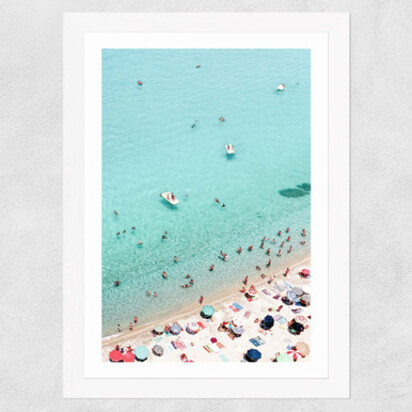 Beach Scene A3 (29.7 x 42cm) Frame Natural Oak Medium (22mm) 
