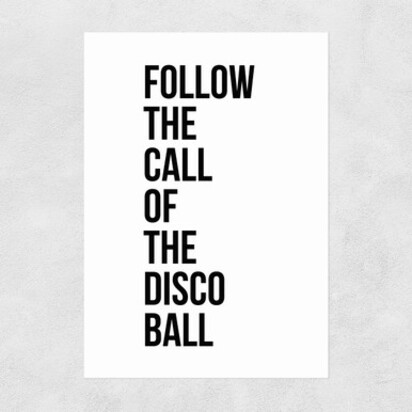 Disco Ball 50x70cm Frame Black Narrow (15mm) 