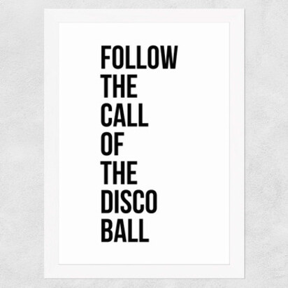 Disco Ball A3 (29.7 x 42cm) Frame Black Narrow (15mm) 