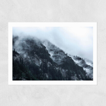 Snowy Mountains A3 (29.7 x 42cm) Frame Black Medium (22mm) 