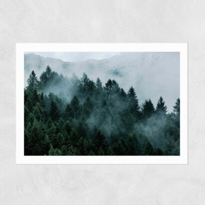 Foggy Hills A1 (59.4 x 84.1cm) Frame Natural Oak Narrow (15mm) 