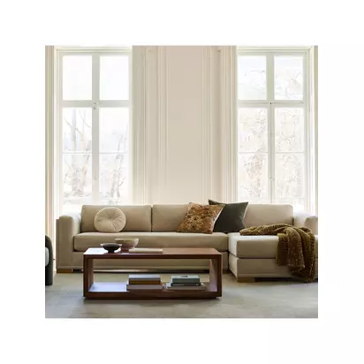 West Elm Cotton Velvet Cushion Cover, Olive Olive | 51 X 51cm