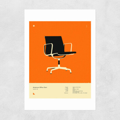 Orange 108 Office Chair 50x70cm Frame Black Narrow (15mm) 