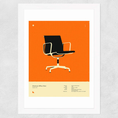 Orange 108 Office Chair 50x70cm Frame Black Narrow (15mm) 
