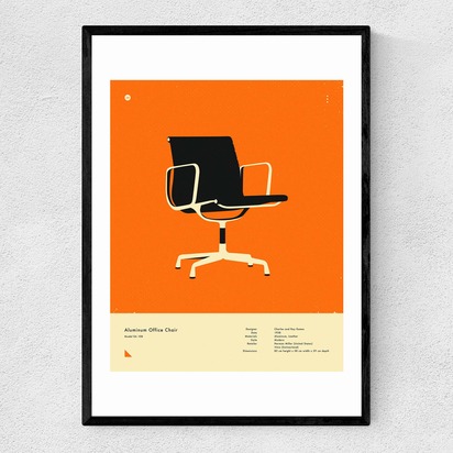 Orange 108 Office Chair 50x70cm Frame Black Narrow (15mm) 