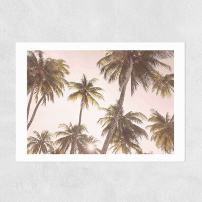 Palm Trees A3 (29.7 x 42cm) Frame Black Medium (22mm) 