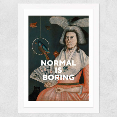 Normal Is Boring 50x70cm Frame Black Narrow (15mm) 