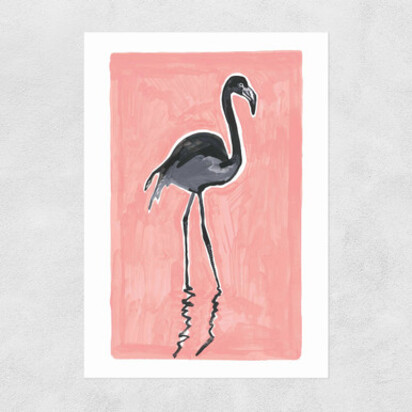 Black Flamingo A3 (29.7 x 42cm) Frame Black Narrow (15mm) 