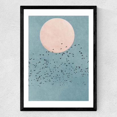 Fly Away A2 (42 x 59.4cm) Frame Black Medium (22mm) 