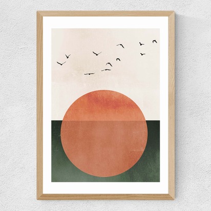 Rising 50x70cm Frame Natural Oak Medium (22mm) 