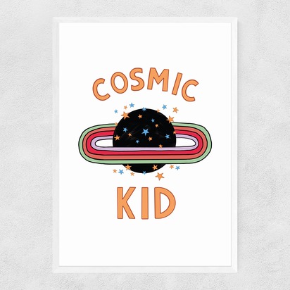 Cosmic Kid A3 (29.7 x 42cm) Frame White Narrow (15mm) 