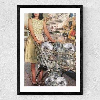 (Disco)unt Supermarket A3 (29.7 x 42cm) Frame Black Medium (22mm) 