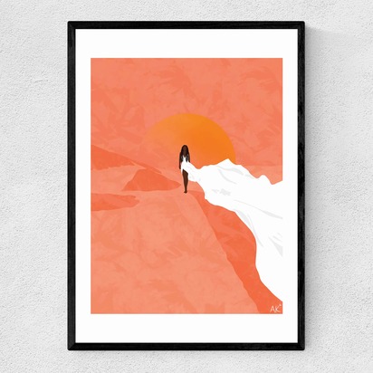 Arabian Sunset 50x70cm Frame Black Narrow (15mm) 