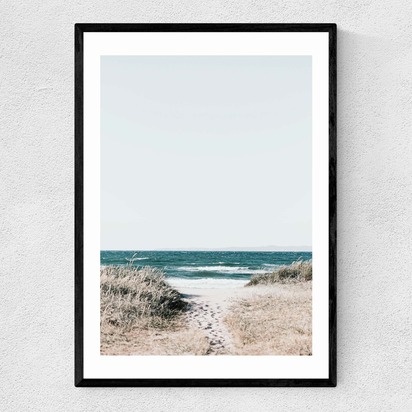 Sea View A2 (42 x 59.4cm) Frame Black Narrow (15mm) 