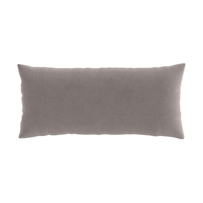 Loaf 30 X 60cm Made-To-Order Scatter Cushion in Grey Velvet - Tarnished Silver