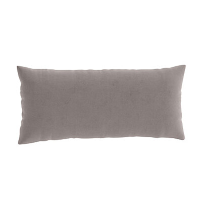 Loaf 30 x 60cm Made-To-Order Scatter Cushion in Grey Velvet - Tarnished Silver
