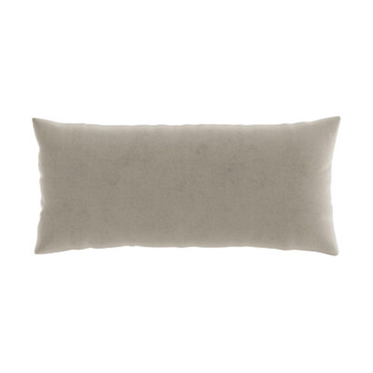 Loaf 30 X 60cm Made-To-Order Scatter Cushion in Light Grey Velvet - Pudding Spoon