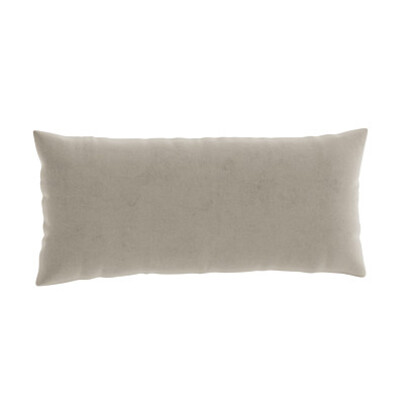 Loaf 30 x 60cm Made-To-Order Scatter Cushion in Light Grey Velvet - Pudding Spoon