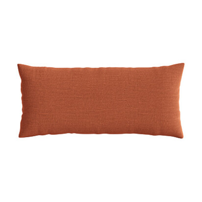 Loaf 30 x 60cm Made-To-Order Scatter Cushion in Orange Linen - Marmalade