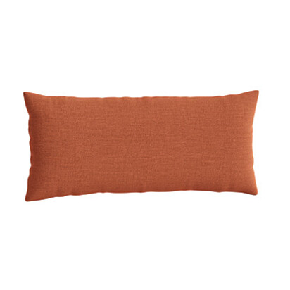 Loaf 30 x 60cm Made-To-Order Scatter Cushion in Orange Linen - Marmalade