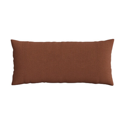 Loaf 30 x 60cm Made-To-Order Scatter Cushion in Orange Slubby Cotton - Rusty Rake