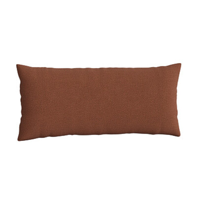 Loaf 30 x 60cm Made-To-Order Scatter Cushion in Orange Slubby Cotton - Rusty Rake