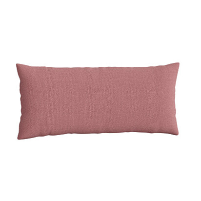 Loaf 30 x 60cm Made-To-Order Scatter Cushion in Pink Slubby Cotton - Rosy Posy