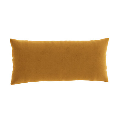 Loaf 30 x 60cm Made-To-Order Scatter Cushion in Yellow Velvet - Butterscotch