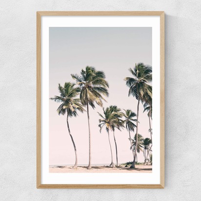 Island Dreams A3 (29.7 x 42cm) Frame Natural Oak Narrow (15mm) 