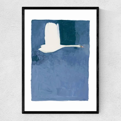 The Swan II A3 (29.7 x 42cm) Frame Black Narrow (15mm) 