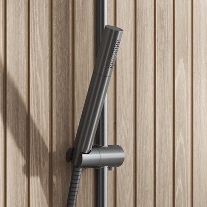 Core Exposed Thermostatic Rigid Riser Shower Kit - Gunmetal