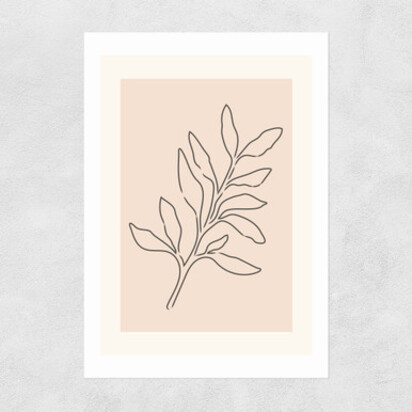 Soft Leaves I A3 (29.7 x 42cm) Frame Black Narrow (15mm) 