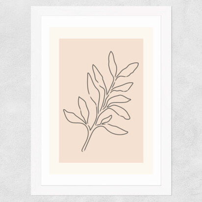 Soft Leaves I A3 (29.7 x 42cm) Frame Black Narrow (15mm) 