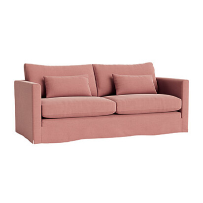 Loaf Large Bruges Sofa Cover in Pink Linen - Pudding Pink