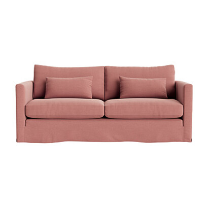 Loaf Large Bruges Sofa Cover in Pink Linen - Pudding Pink