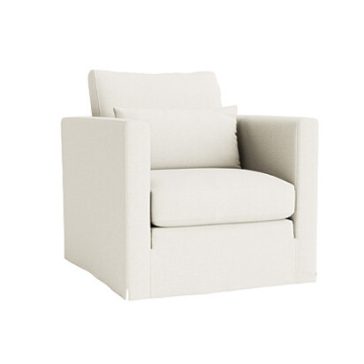 Loaf Bruges Armchair in Neutral Slubby Linen - Clotted Cream