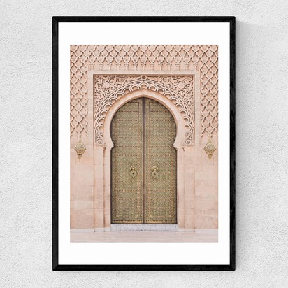 Moroccan Door A3 (29.7 x 42cm) Frame Black Narrow (15mm) 