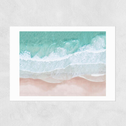 Aerial Ocean A2 (42 x 59.4cm) Frame Black Narrow (15mm) 